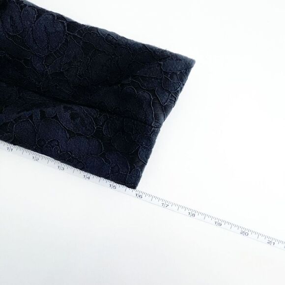 Solitaire Womens Blazer Jacket Embellished Lace Overlay Floral Black Small - Picture 9 of 9